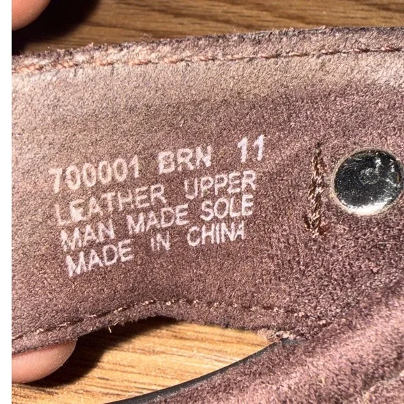 Minnetonka Womens Brown Leather Braided Concho Thong Sandals 700001 BRN Size 11 - Picture 4 of 6